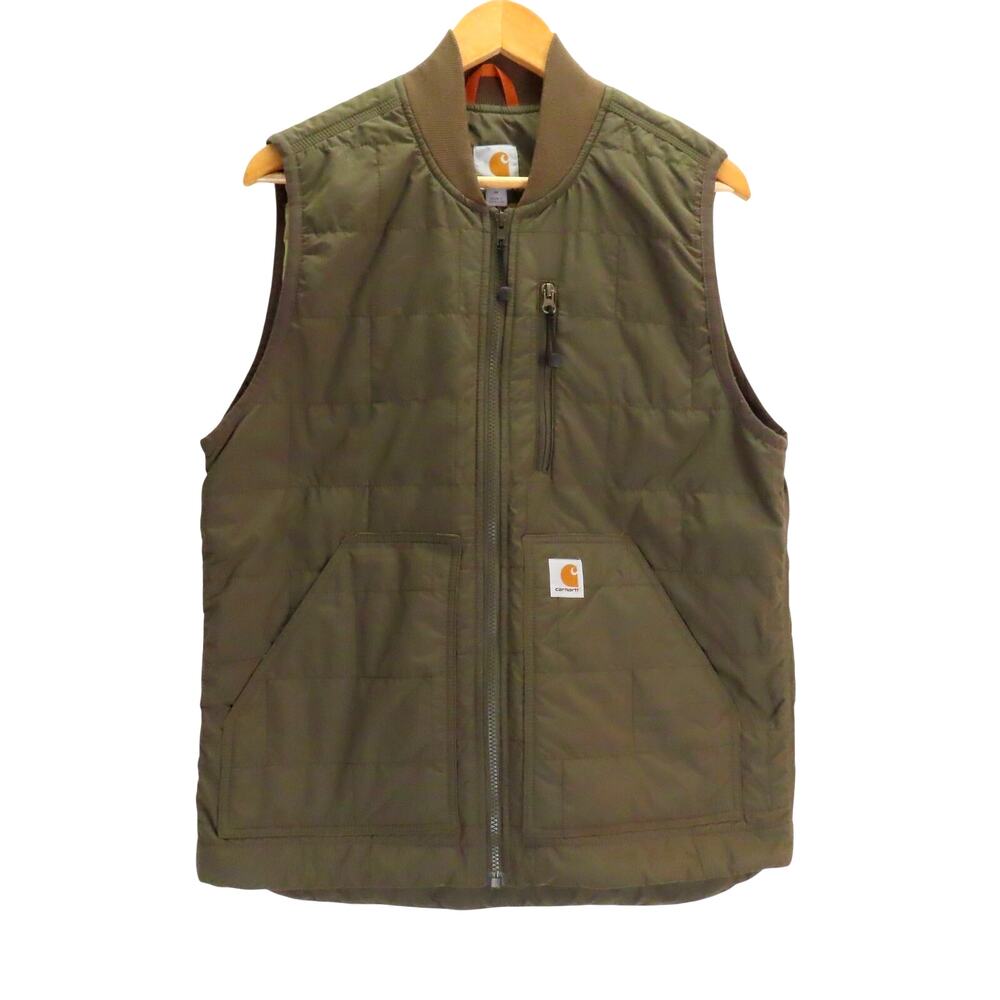 Carhartt Brookville Quilted Vest Mens Medium Regular Olive Green Nylon Gorpcore